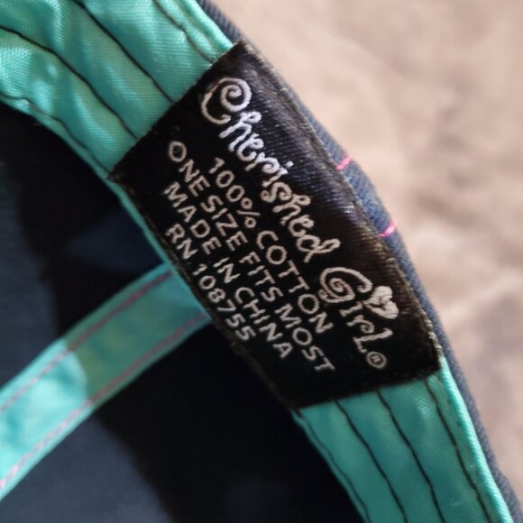 Cherished Girl "Blessed" Womens Baseball Cap Blue/Pink 100% Cotton - Picture 9 of 9